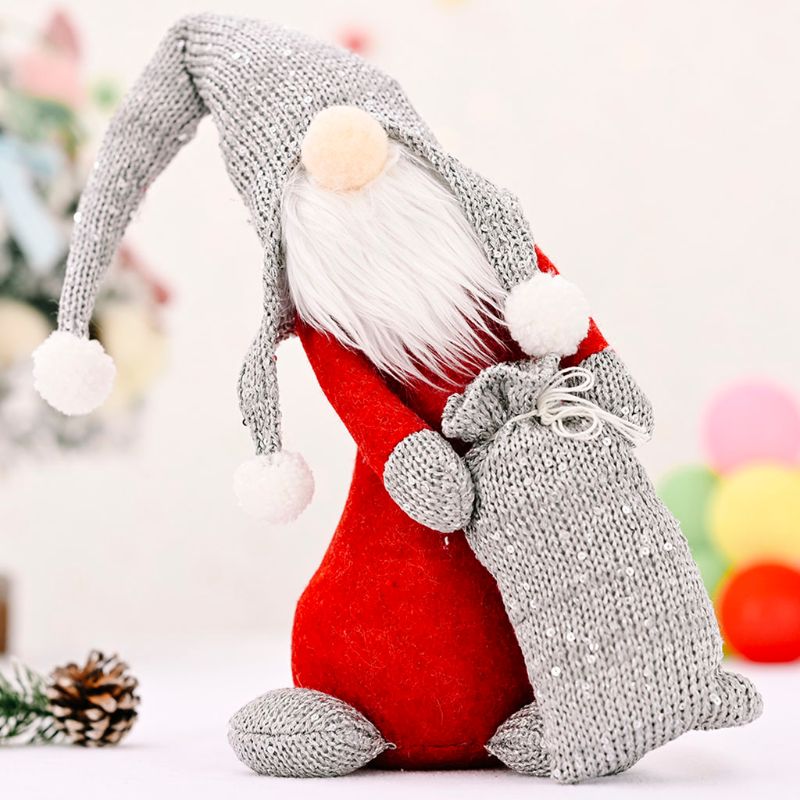 1/3Pcs Kerst Faceless Scheve Nek Zweedse Tomte Gnome Ornamenten Home Party Decor