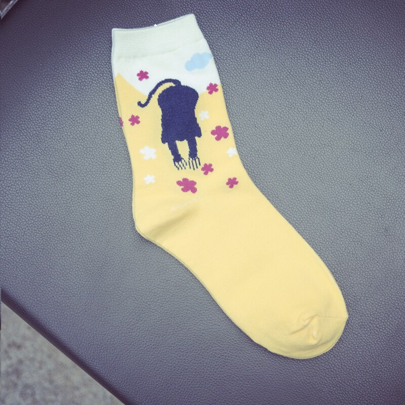 Vinter höst kvinnor i tubstrumpa japansk stil katt dam strumpor bomull 35-40 euro: 3