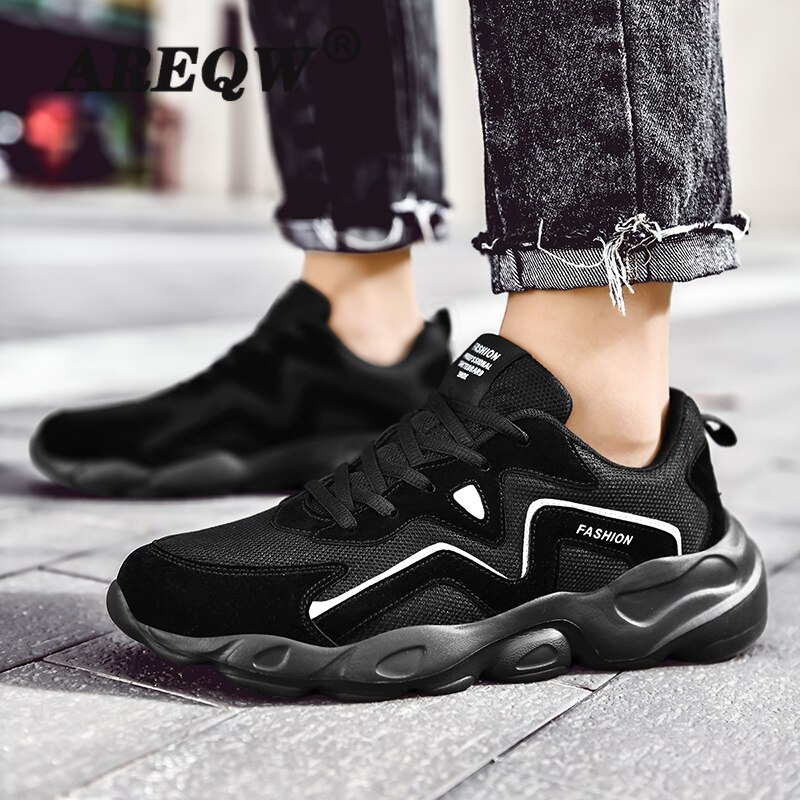 Mannen Casual Schoenen Schoenen Smart Casual Van Mannen Man Sneaker Schoenen Smart Casual Heren Sneakers Tennis Lopen Zwarte Comfortabele