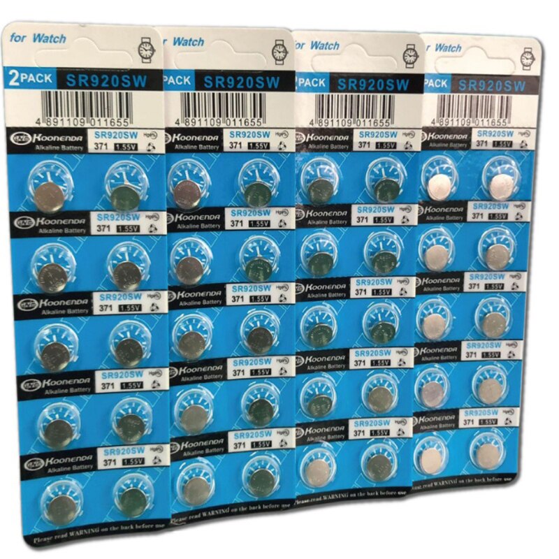 10pcs Alkaline Battery AG6 1.55V Button Coin Cell 371 LR920 SR927 171 L921 Watch Batteries