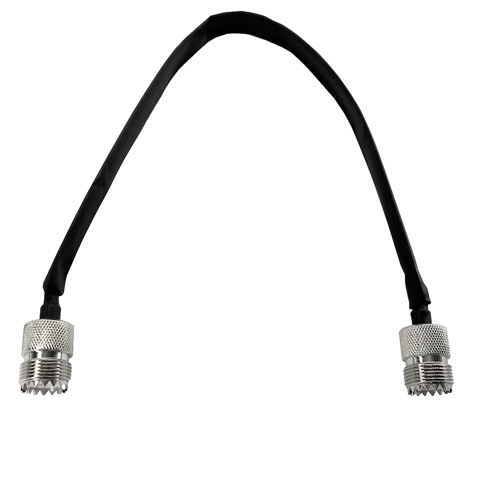 Window/Door Pass Through Flat RF Coaxial Cable SO239 UHF Female to UHF Female Male PL259 50 Ohm RF Coax Pigtail Extension Cord