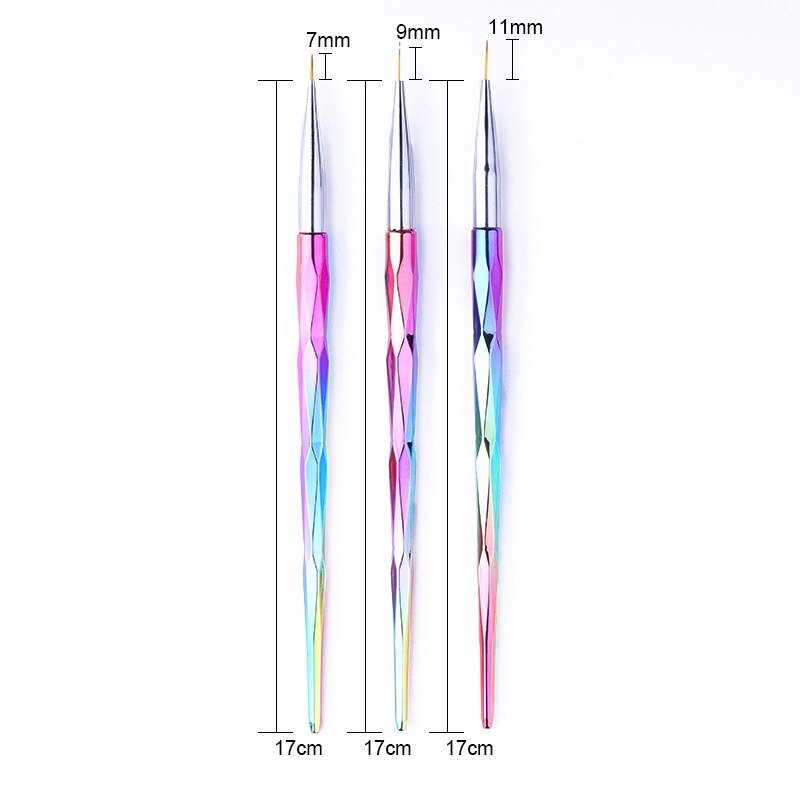 Liner penseel tekenen uv gel pen schilderen bloemen nagels diy lijn penseel auroras nagel plastic handvat nagelgereedschap nagelkunst accessoires