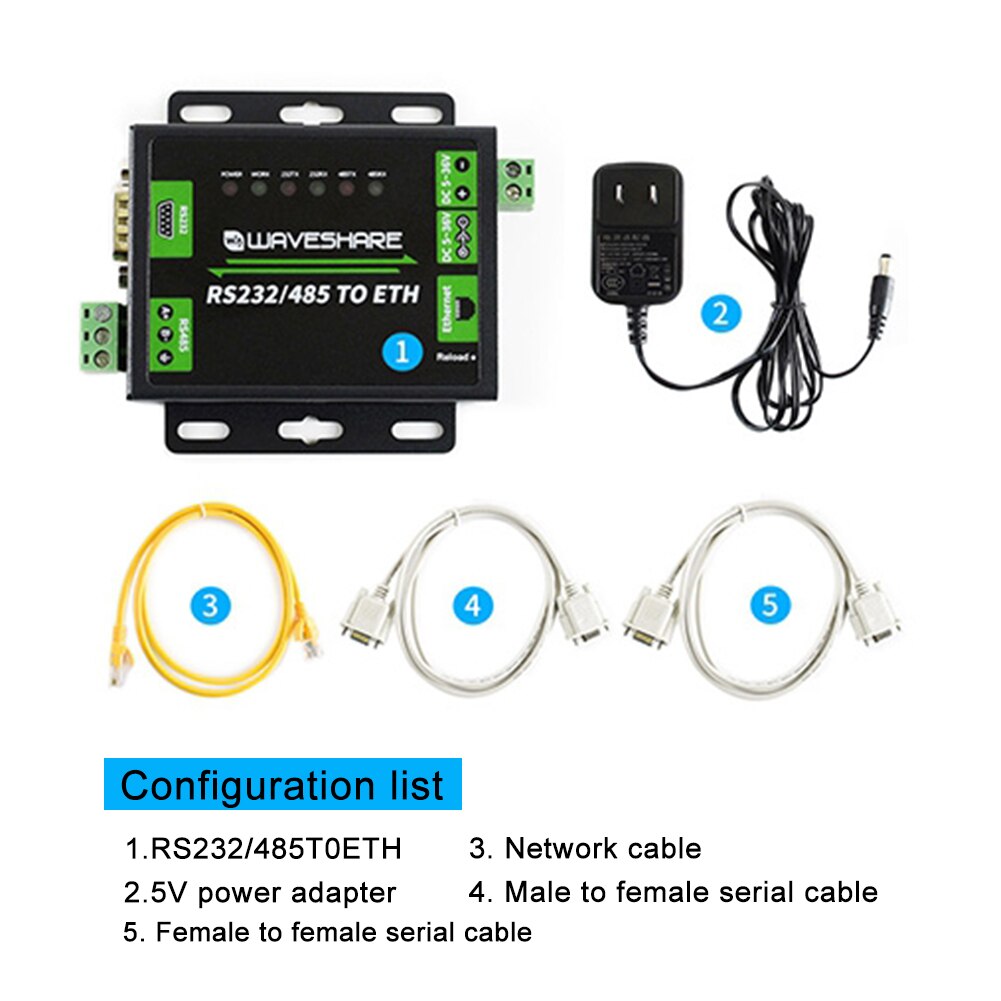 Computer Naam Resolutie Converter Industriële Module RS232 485 Eth Accessoires Dns RJ45 Webpagina Dual Seriële Poorten Tcp Udp