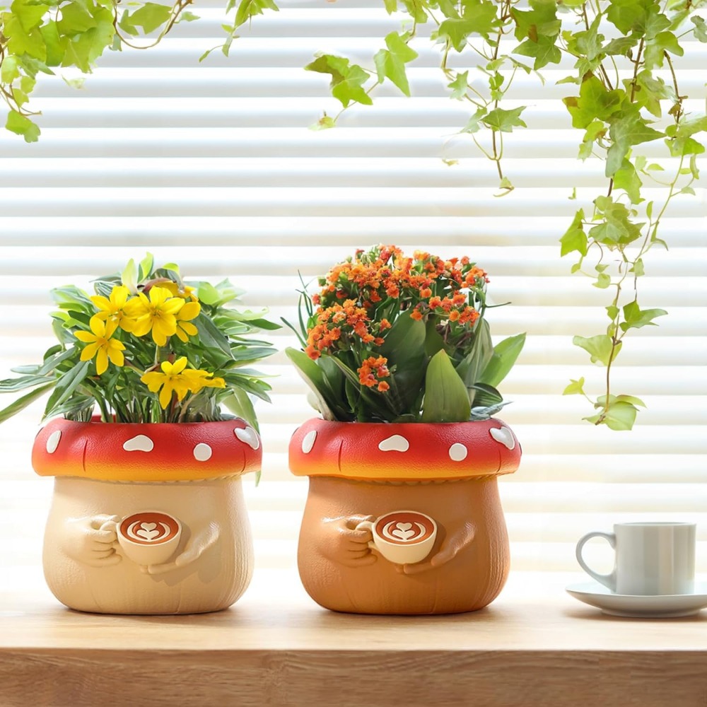 Petit pot de plante décoratif en céramique pour plantes d'intérieur et d'extérieur, jardinière de fleurs mignonne, pot succulent, salle plus lente, 2024