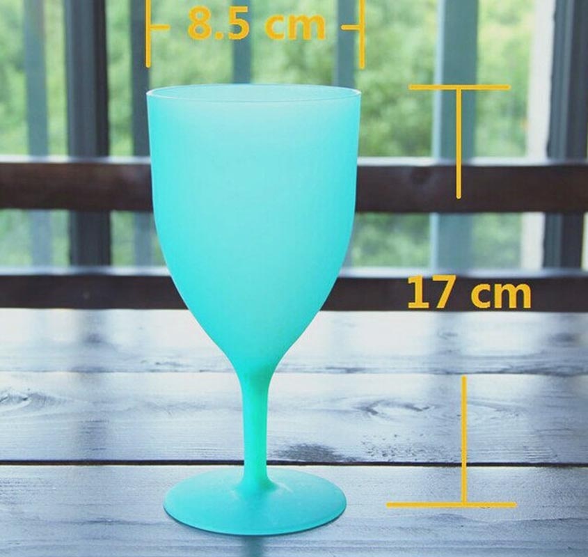 Kleurrijke Beker Wijn Staande Cups 6 stks/set Wijn Bar Cocktail PP Plastic Party Picknick Bar Drankjes Cups