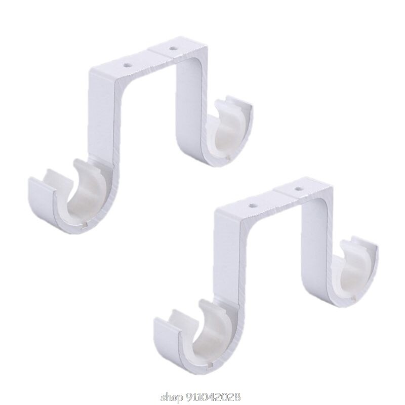 Soportes de varillas dobles para cortinas soporte de gancho para colgar en el techo, decoración del hogar, N18 20, 2 unidades: W