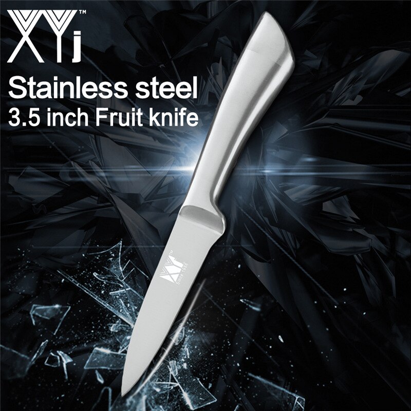 XYj Rvs Koken Mes Hoge Carbon Blade Rvs Handvat Chef Brood Snijden Santoku Utility Paring Messen: F.3.5 paring knife