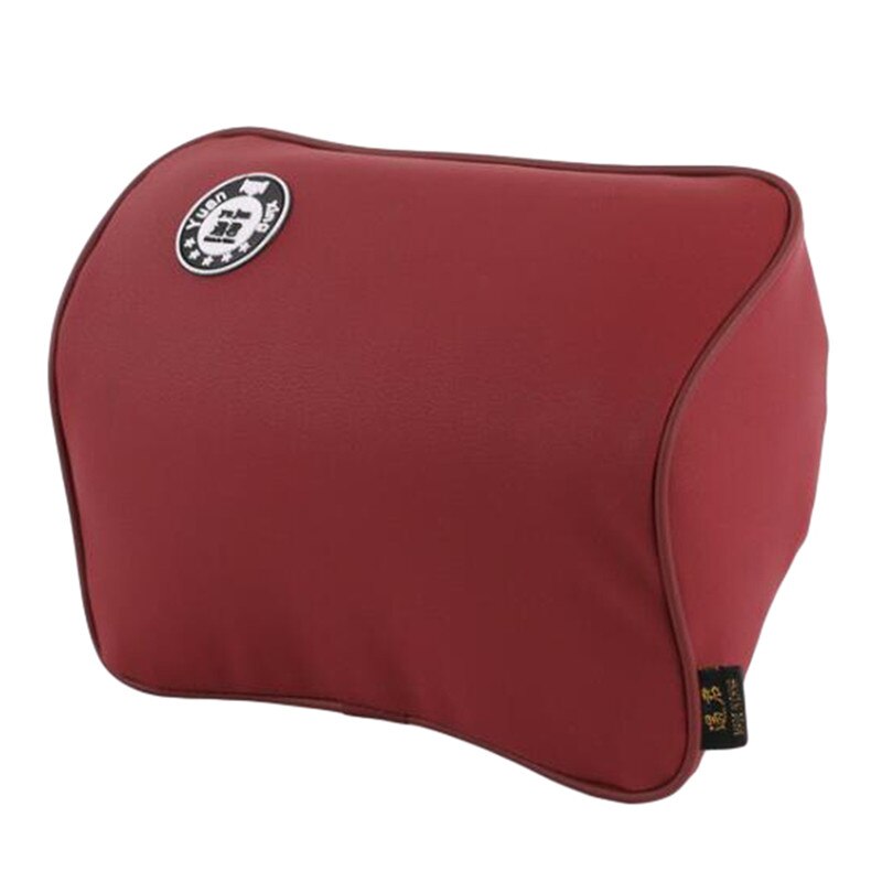 Bilsæde rejse skum hukommelse nakkestøtte pude nakke ryglæn pude mesh bil pude: Rød