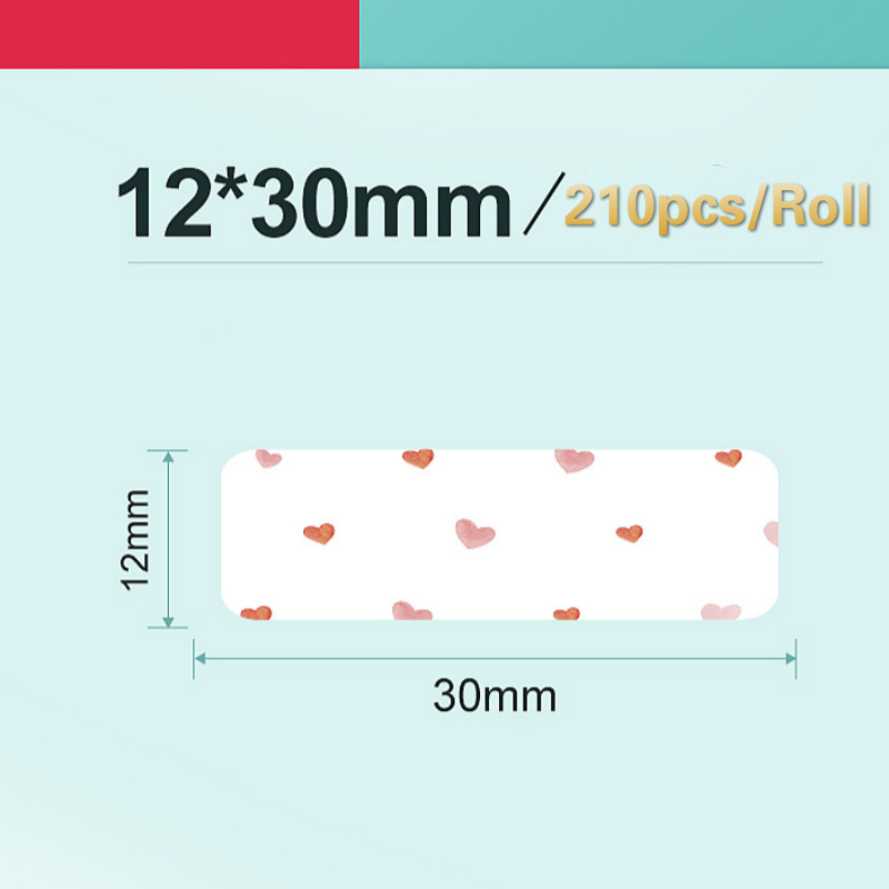 Niimbot D11/D61 Label Printer Printer Paper Roll Label Sticker Waterproof Anti-Oil Tear-Resistant Price Label Scratch-Resistant: 12 aixin