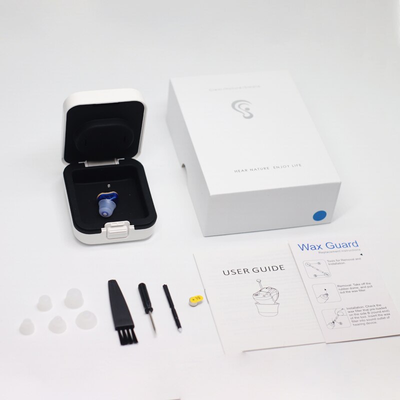 Hearing aids for deafness mini elderly sound amplifier in ear Micro Hearing Aid for Seniors Invisible Adjustable Wireless with