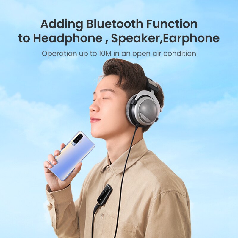 Ugreen bluetooth 5.0 modtager usb dac 3.5mm trådløs lyd hovedtelefon forstærker nfc aptx aptx hd qcc 3034 bluetooth 5.0 adapter