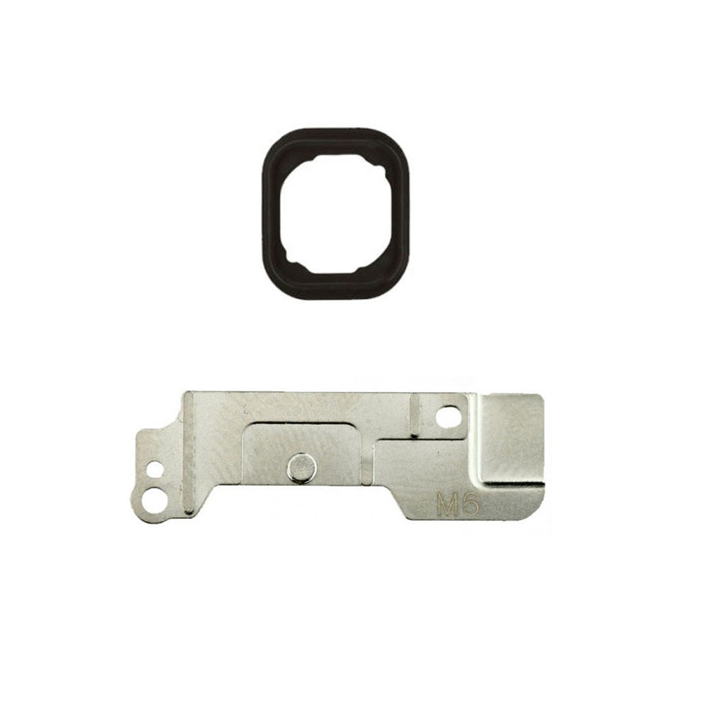 For iPhone 6 6 Plus 6s 6s Plus Home Button Metal Holder Bracket Plate and Rubber Gasket Replacement Fix Part