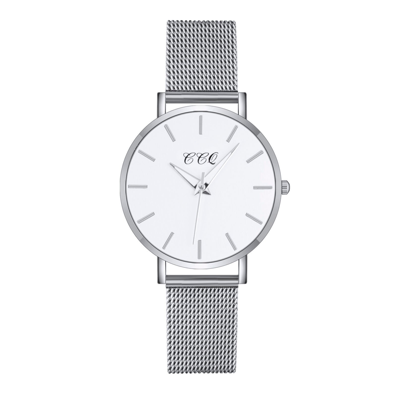 femmes montres aimant boucle de luxe en acier inoxydable bracelet Quartz montre dames Simple montre-bracelet petite amie: C