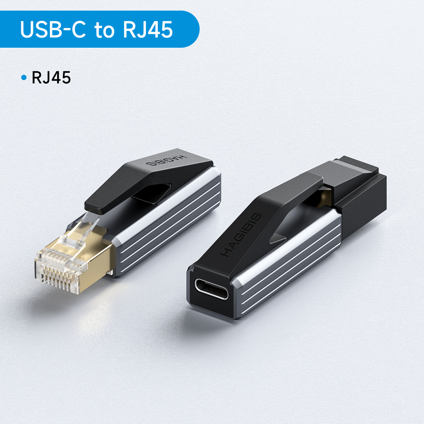 Hagibis USB C to Ethernet Adapter 1Gbps Gigabit USB C Female to RJ45 Male Network Converter for MacBook Pro iPhone 16 iPad XPS: GRAY