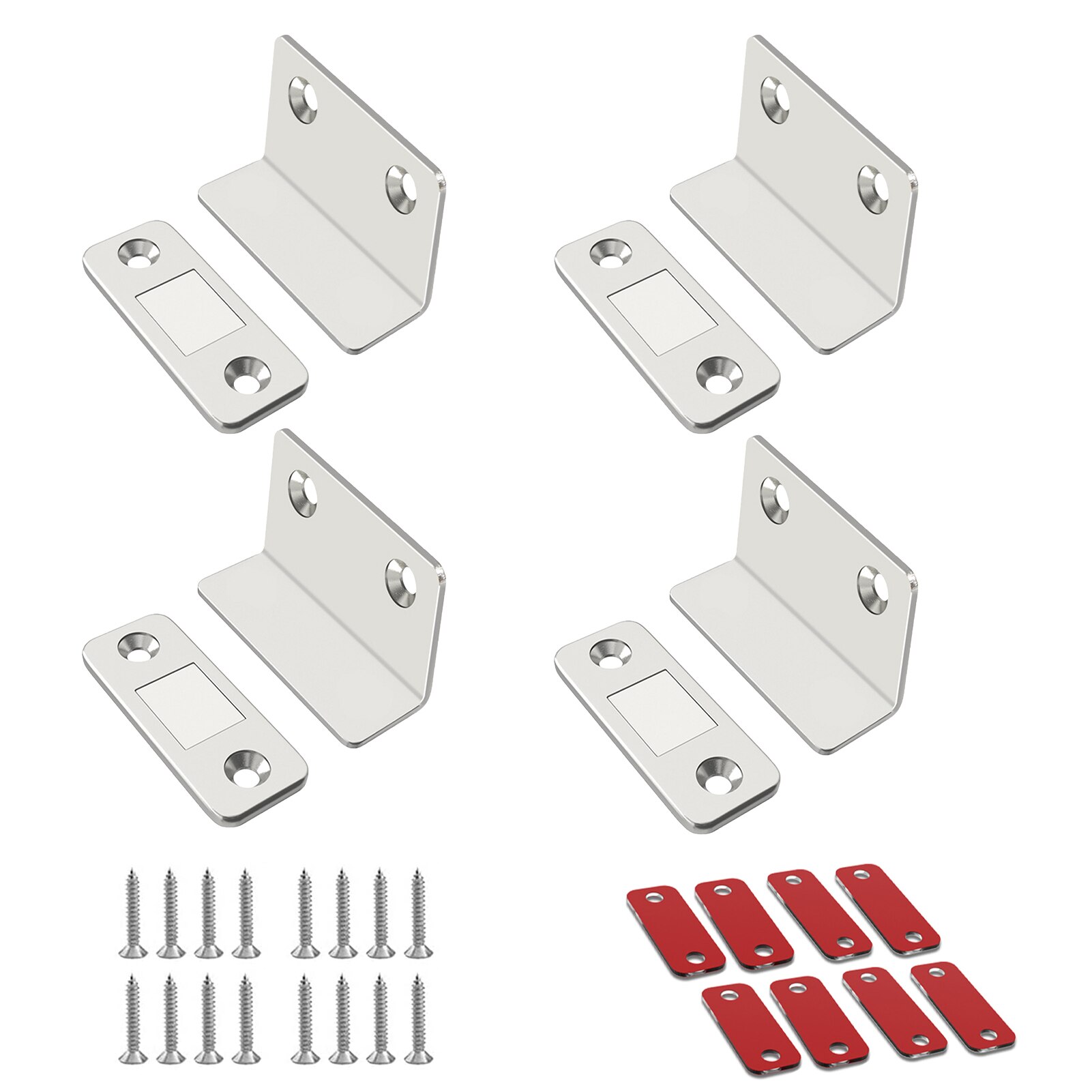 Door Kitchen Drawer Ultra Thin Closing Closet Invisible Cupboard L Shaped Adhesive Wardrobe Closures Cabinet Magnetic Catch