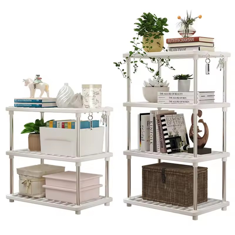 2/3/4layer Multifunctional Plastic Storage Rack Suitable for Kitchen, Bathroom, Office, Garage Multifunctional Storage Rack