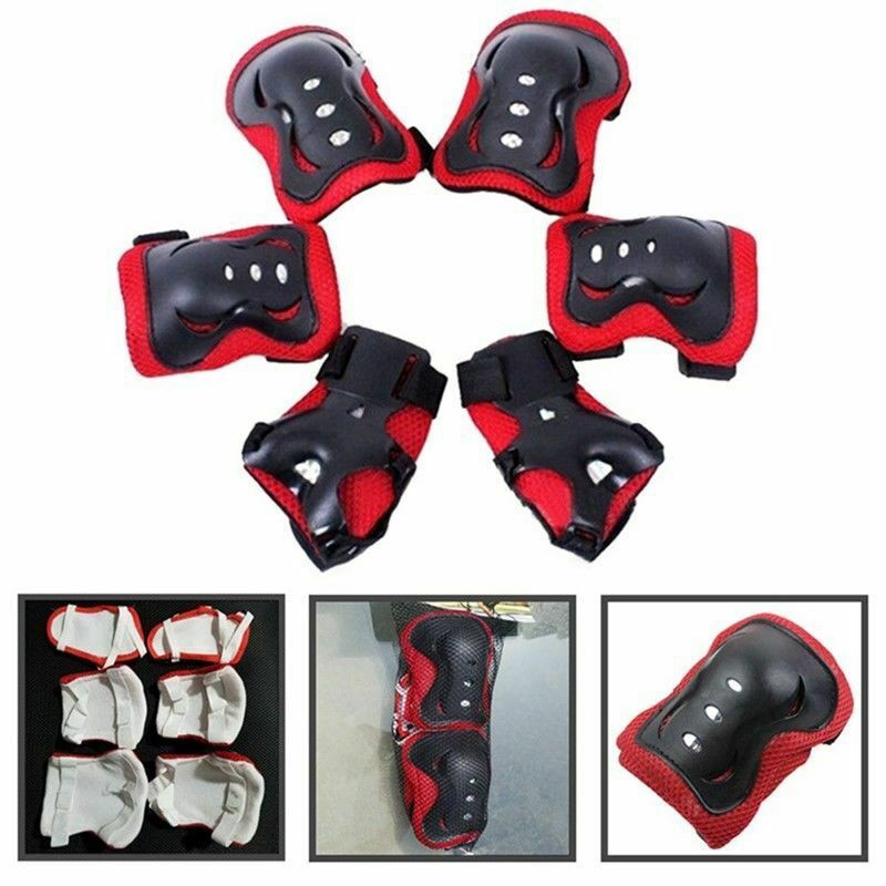 Rodilleras deportivas para deportes al aire libre, rodilleras protectoras para patinaje, rodilleras de codo, 6 uds, bicicleta, patineta, chico