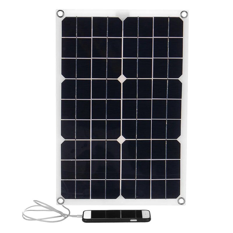 100W Solar Panel 12V Battery Charger Kit 50A Controller for Caravan Van Boat Dual USB