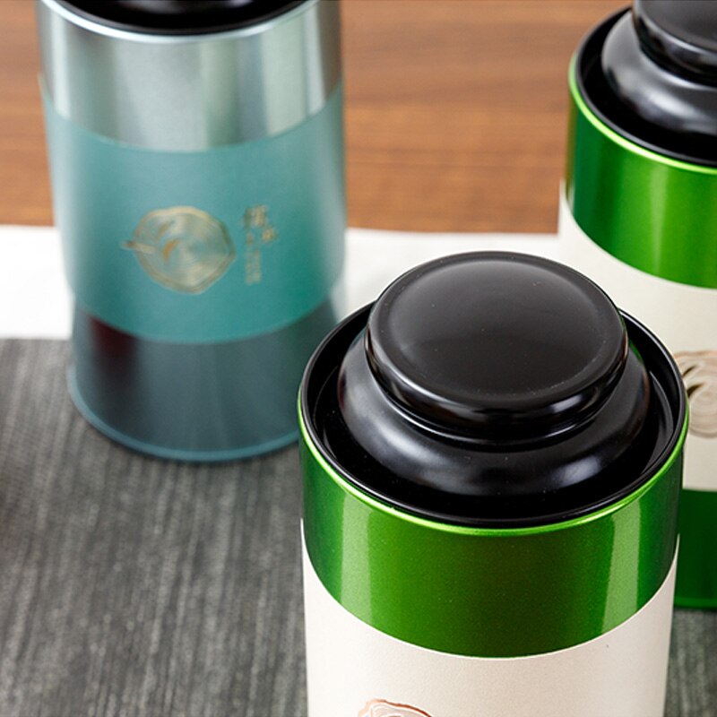 General Tea Tin Box 125g Tea Packaging Box Box Round Sealed Tin Can Household Metal Tea Set