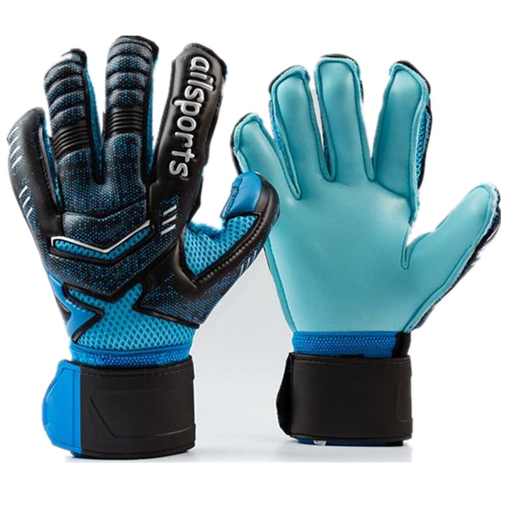 Professionelle Torwarthandschuhe für Herren und Damen, Kinder, Fußball, Fußball, Torwarthandschuhe, 4 mm, rutschfest, verdickter Latexhandschuh, 5 Finger, Sparschutz