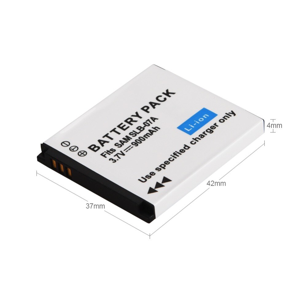 1Pcs 900mAh SLB-07A Repalcement Camera Battery For Samsung ST45 ST50 ST500 ST550 ST600 PL150 Rechargeable Camera Battery