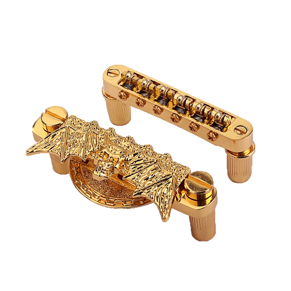 Replacement Tailpiece Bridge And Saddle Set For Les Paul Style Guitar: Default Title