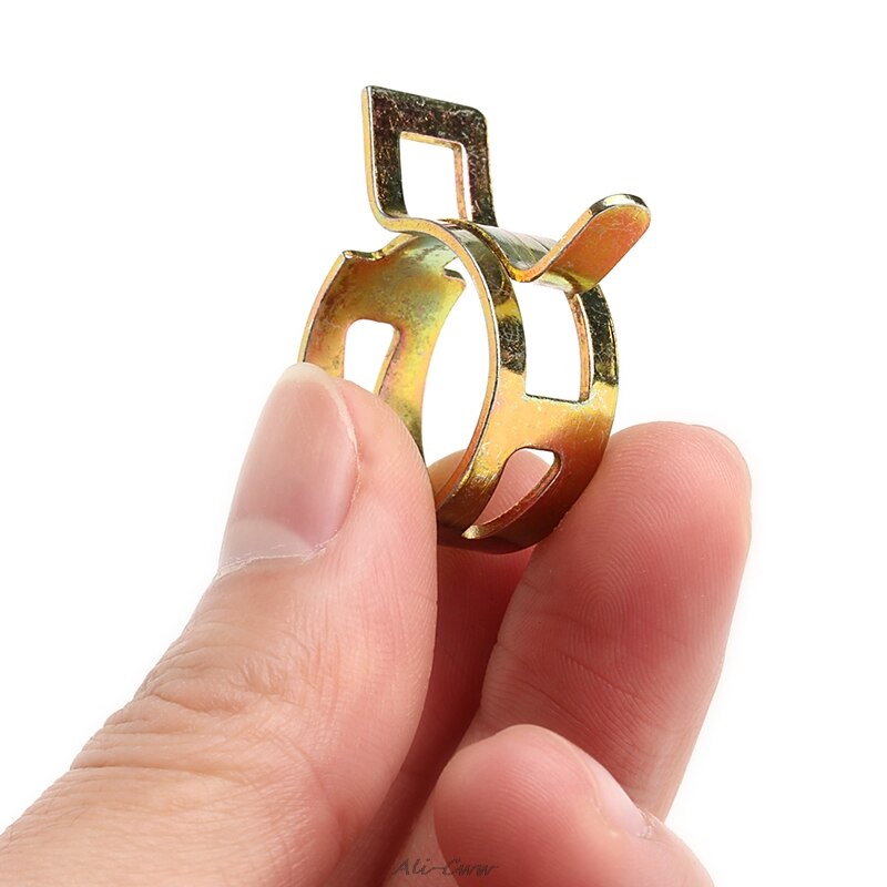 10Pcs 5-22mm Spring Clip Fuel Line Hose Water Pipe Air Tube Clamps Fastener