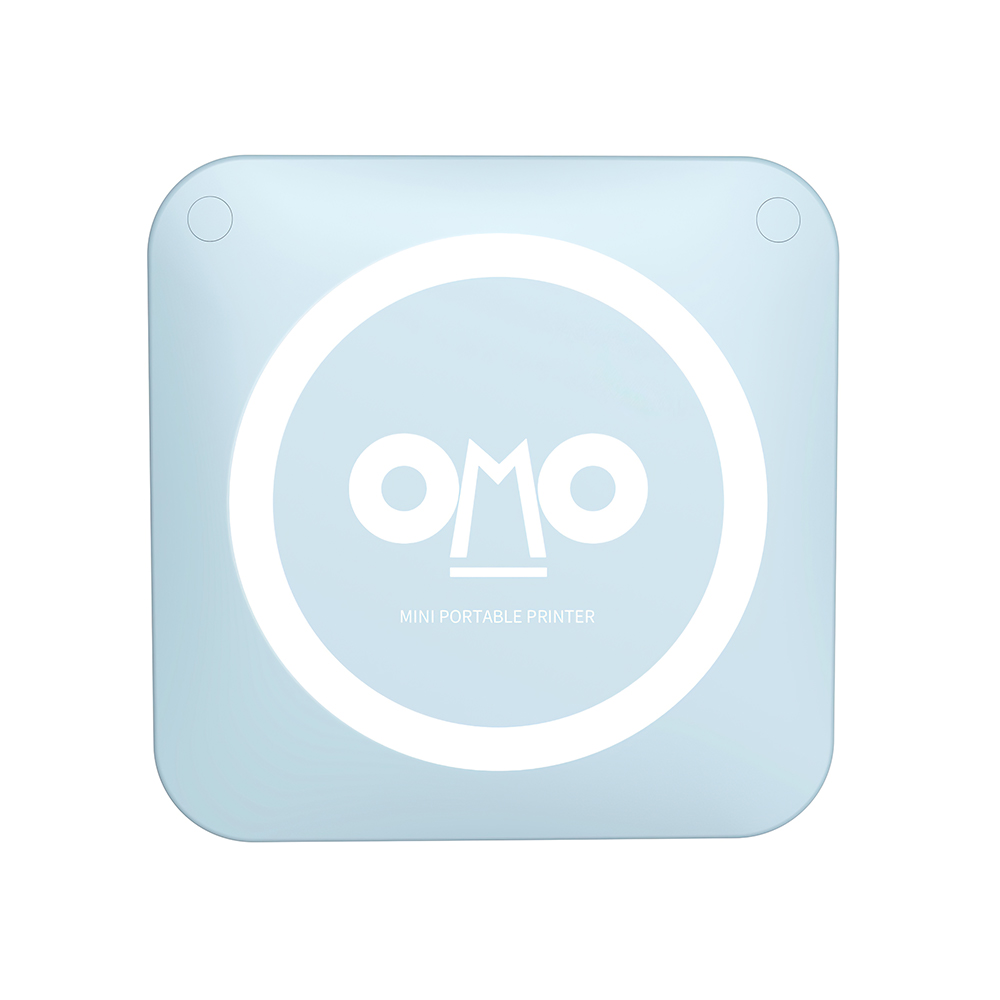 Portable Thermal Printer Student Wrong Question Printer Camera Wireless Bluetooth Pocket Printer with Printer Paper for Android: Blue