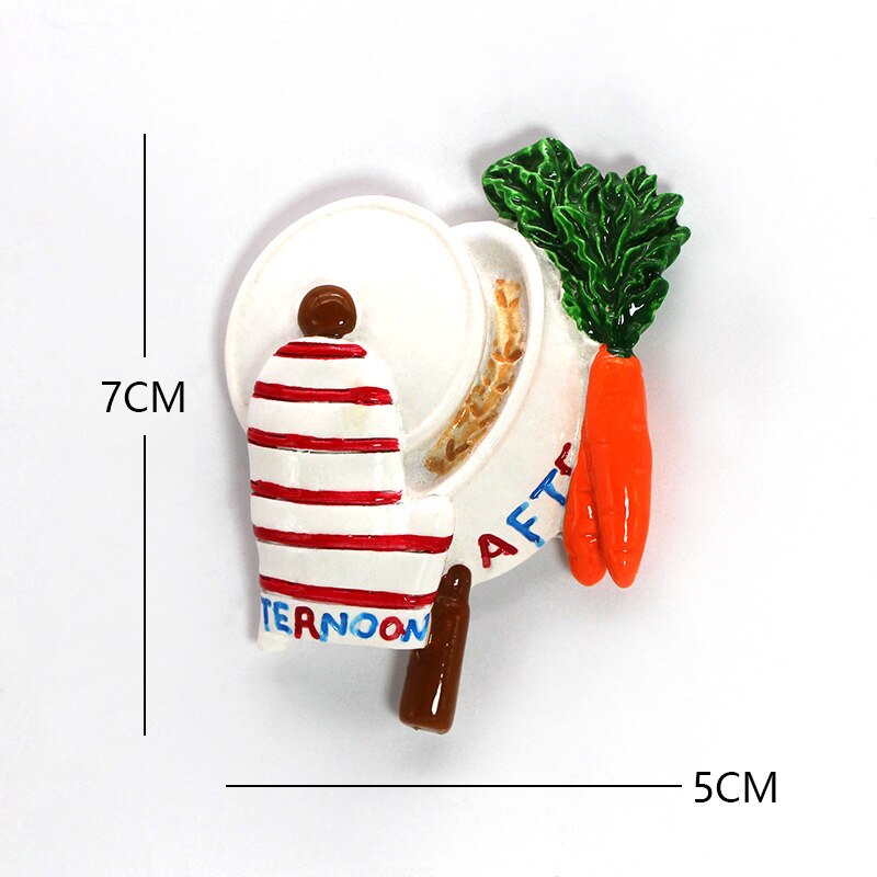 Imán de nevera biónico para alimentos, palo de refrigerador magnético , plátano, mango, fresa, zanahoria, modelo de taza, decoración de refrigerador: Carrot glove pot