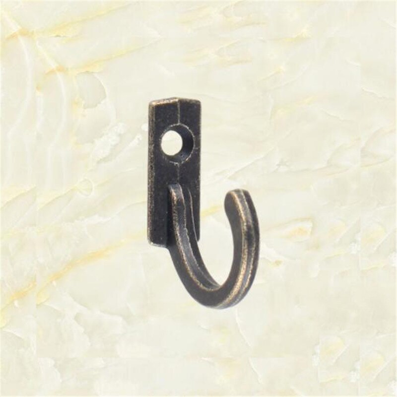 5/10/20PCS Single Prong Hook Mini Size Wall Mounted Retro Robe Cloth Hanger for Coats Hats Towels Keys