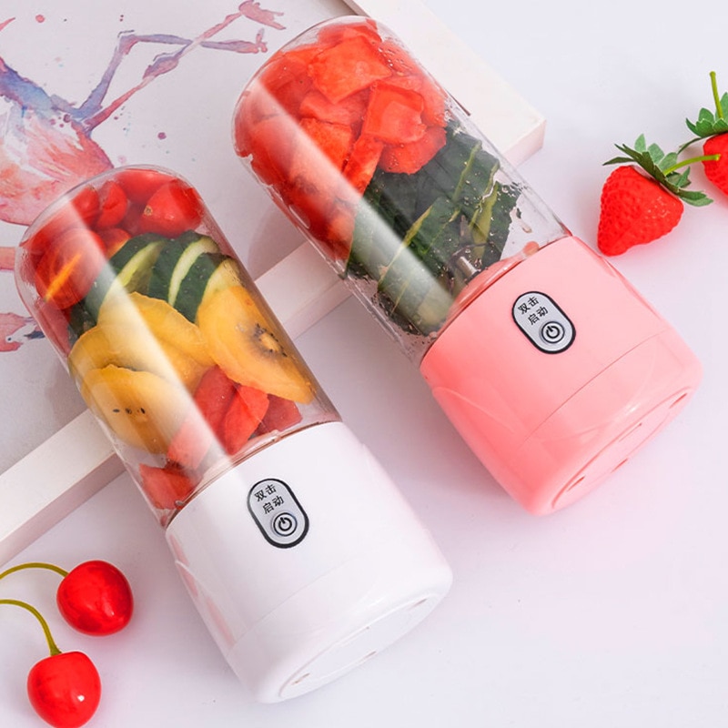 Bærbar Juicepresse 300ml - USB Oppladbar - mini Reiseflaske - Elektrisk Fruktmikser