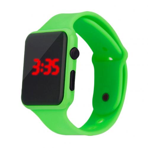 LED Digital Sport Watch for Boys Girls Men Women Unisex Rectangle Dial Display Plastic Electronic Wrist Watch montre homme