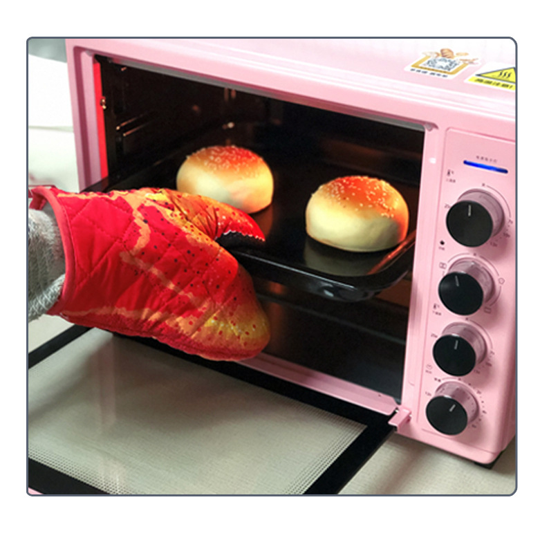 3D Crab / Fish Shape Thickening Cotton Oven Gloves Heatproof Mitten Kitchen Cooking Microwave Oven Mitt Insulated Non-slip Glove