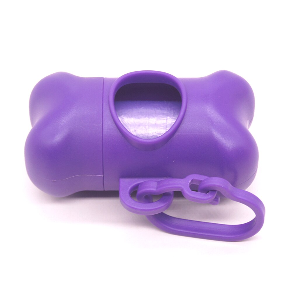 Pet Waste Bag Dispenser For Dog Waste Bag Holder - Plastic Garbage Bag Dispenser Carrier Case，Dog Pet 10 Roll Waste Poop Bags: purple