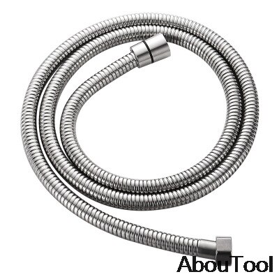 Zwart Doucheslang 150Cm 200Cm Badkamer Kraan Douche Buis Roestvrij Flexibele Slang Sanitair Explosieveilige Zilveren Pijp 1/2: Chrome / 1.5M hose