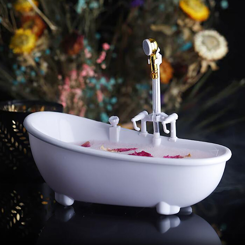 Vaso de vidrio con forma de bañera para cóctel, recipiente con PULVERIZADOR DE AGUA eléctrico para vino, vasos de bebida de zumo DIY, 300ML