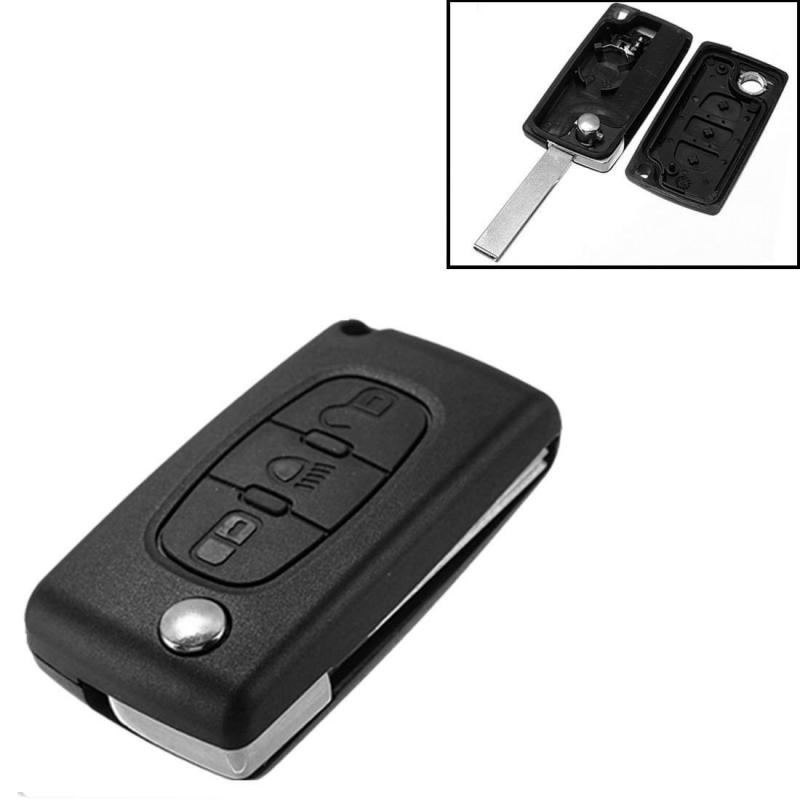 Vervanging 3 Button Flip Remote Key Case Voor Citroen C3 C4 C5 C6 Picasso Autosleutel Case Shell Fob Auto afstandsbediening Sleutel Auto Accessoires