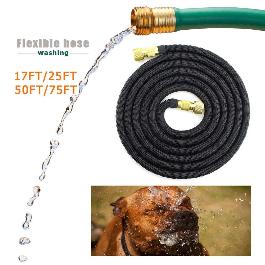 17/25/50/75FT Outdoor Garden Watering Hose Expandable Car Wash Telescopic Magic Flexible Hoses Pipe Multifunctional Garden Hose