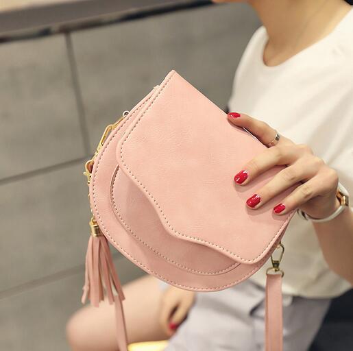 Pu Lederen Handtassen Vrouwen Handtas Omzoomd Macaron Stereotypen Schoudertas Messenger Shell Tas