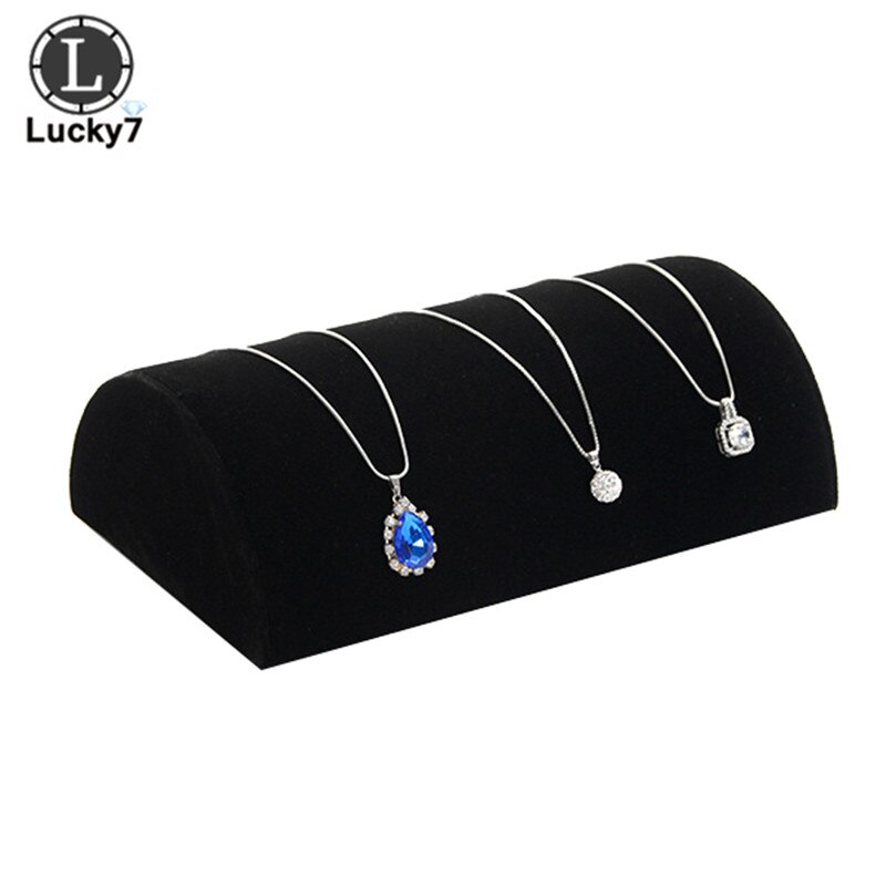 Puolipylväs kaulakoru korujen esittelyteline korujen riipusteline rannekoru tyyny korutiski näyteikkunan rekvisiitta: Musta