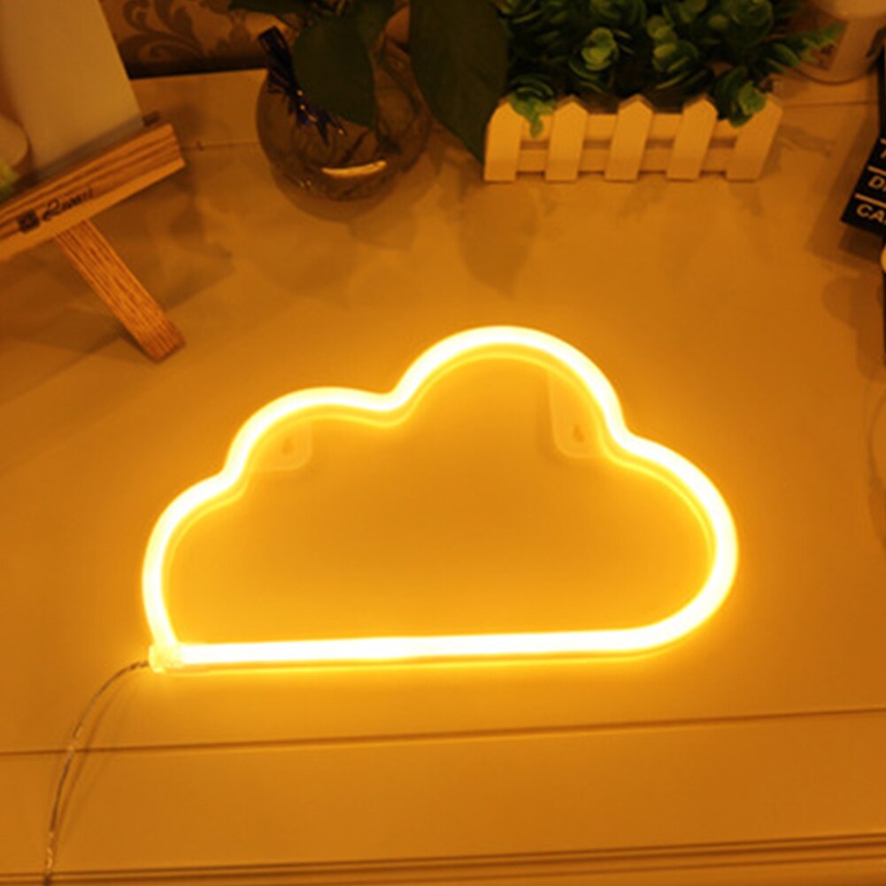 letrero de neón con luz LED USB/alimentado por batería lámpara de neón para colgar en la pared Día de San Valentín decoración del hogar lámpara de noche de Navidad: Wam Cloud