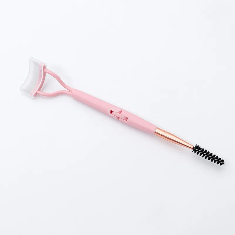 Metal Eyelash Curler Beauty Makeup Stainless Eyelash Brush Comb Mascara Curl Makeup Tool Eyelashes Separator brush: WHITE