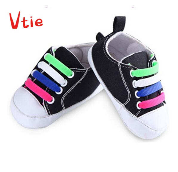 Cordones elásticos de silicona para niños, para primeros pasos, para zapatillas de deporte, impermeables, 1 juego/12 Uds.