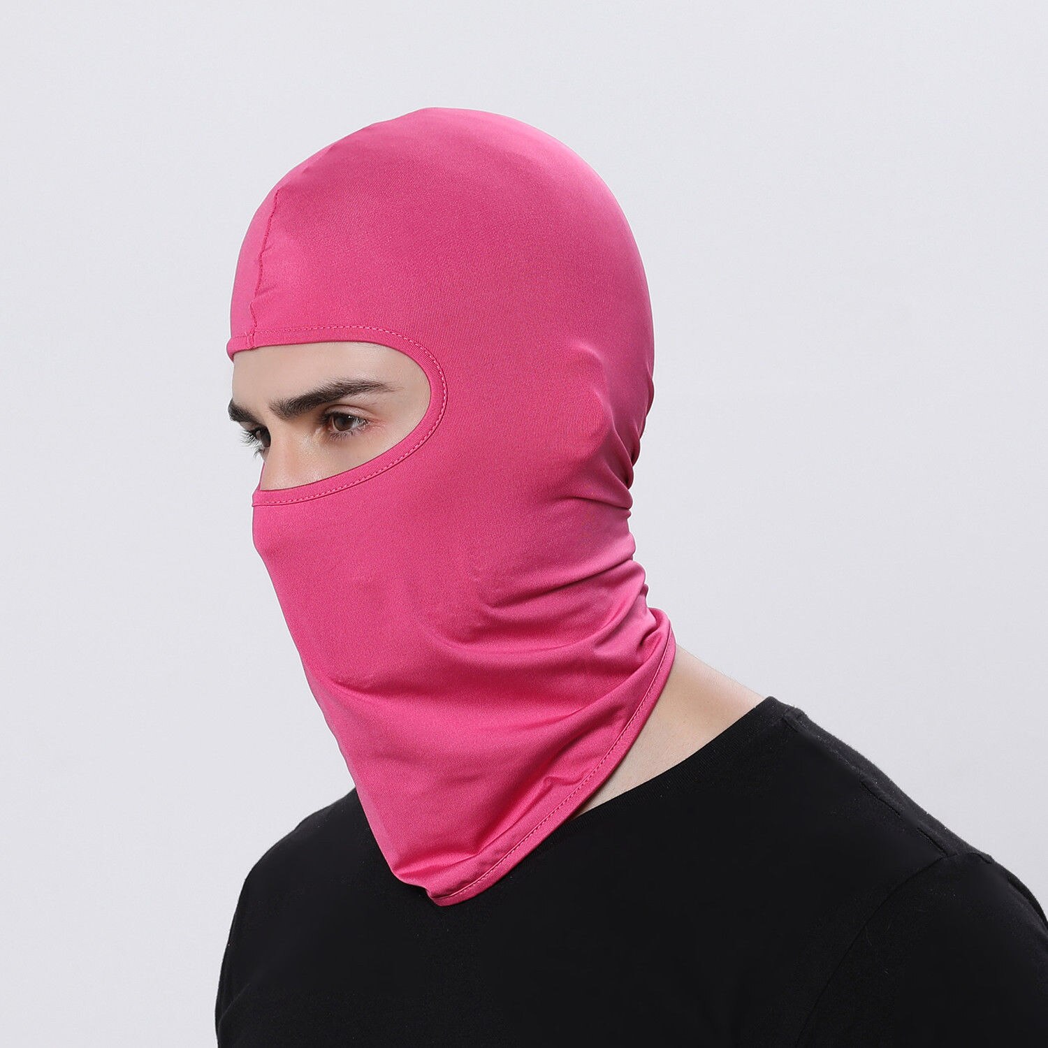 Cycling Motorcycle Neck Motorcycle Face Mask Winter Warm Ski Snowboard Wind Cap Police Cycling Balaclavas Outdoor Face Mask: rose red
