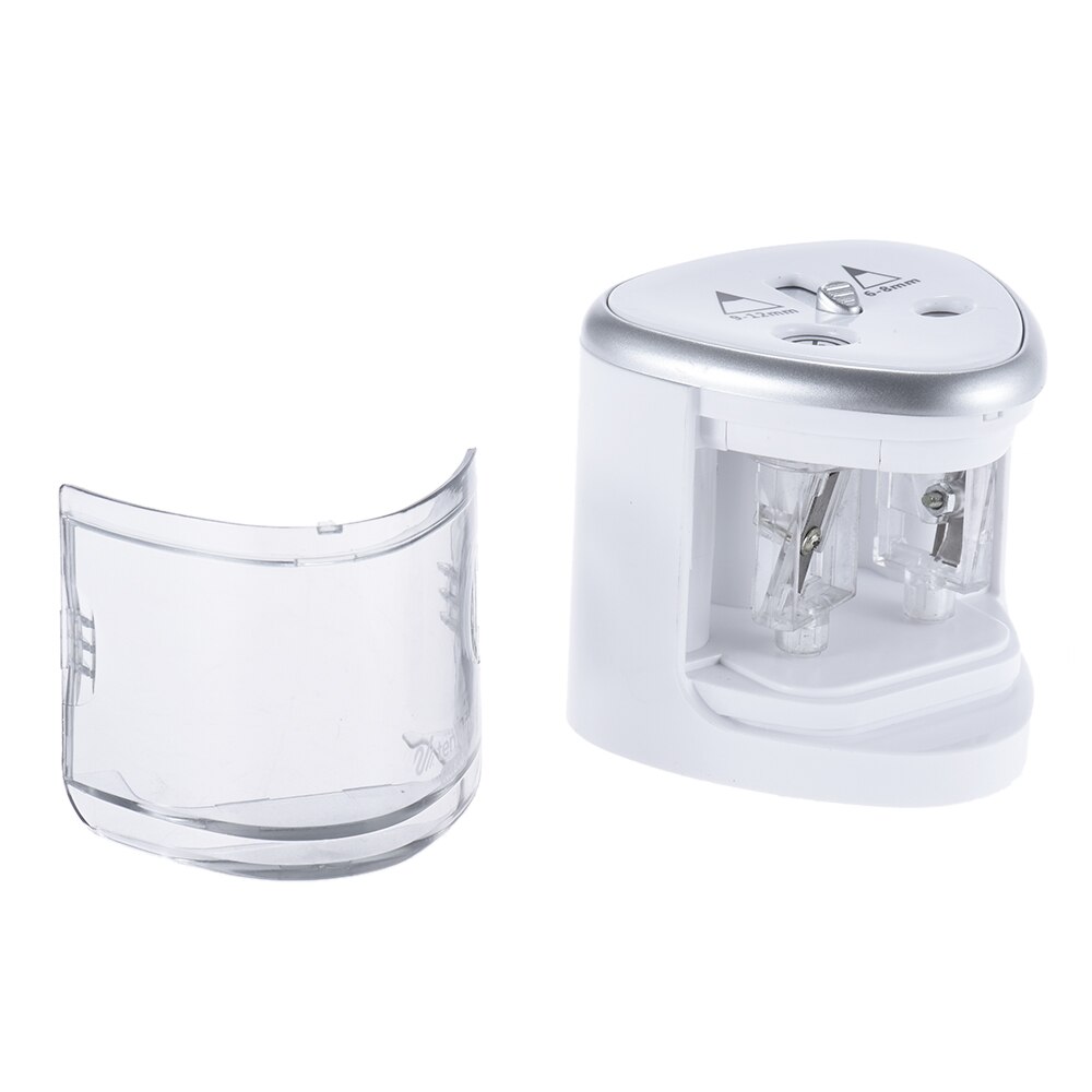 Multi-functional Automatic Electric Pencil Sharpener Battery Operated with 2 Holes small size for Home School Student