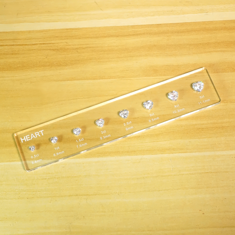 0,5ct-5ct 8 formas tamaños herramientas de quilates de diamante y medidor de anillos de joyería piedra de circonia cúbica juego de piedra maestra probador de herramientas de joyería: YELLOW