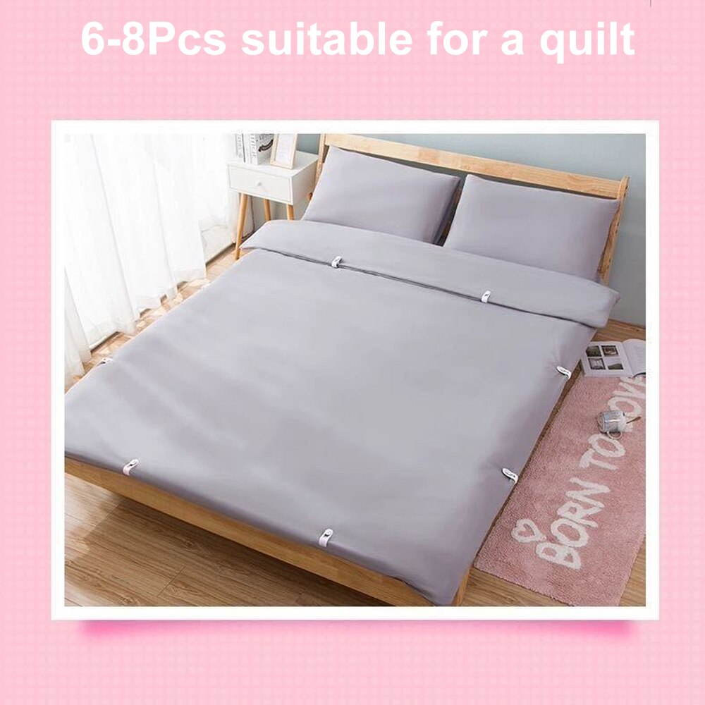 Pinzas antideslizantes para edredón, fijador de sábanas de cama, sujetador de ropa para dormir, 6/12 piezas