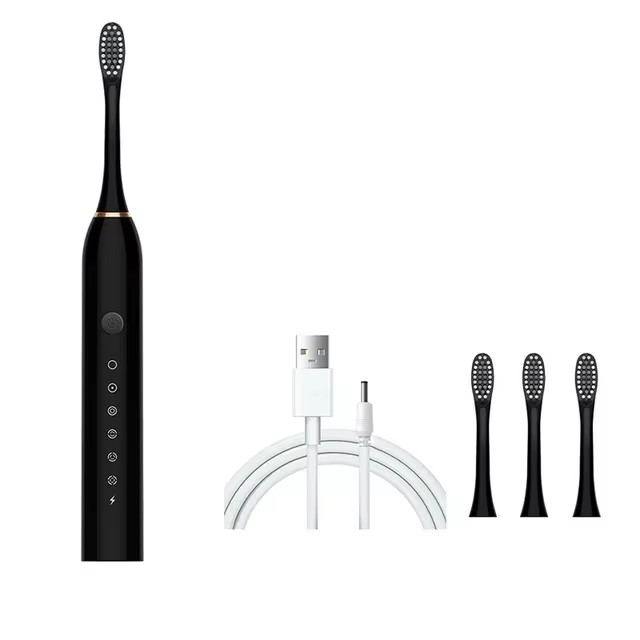 6 saubere Modi Schall- elektrische Zahnbürste USB wiederaufladbare Zahnbürste für Erwachsene X-3 waschbare Zahnaufhellungs- und Reinigungsbürste: 2.5W
