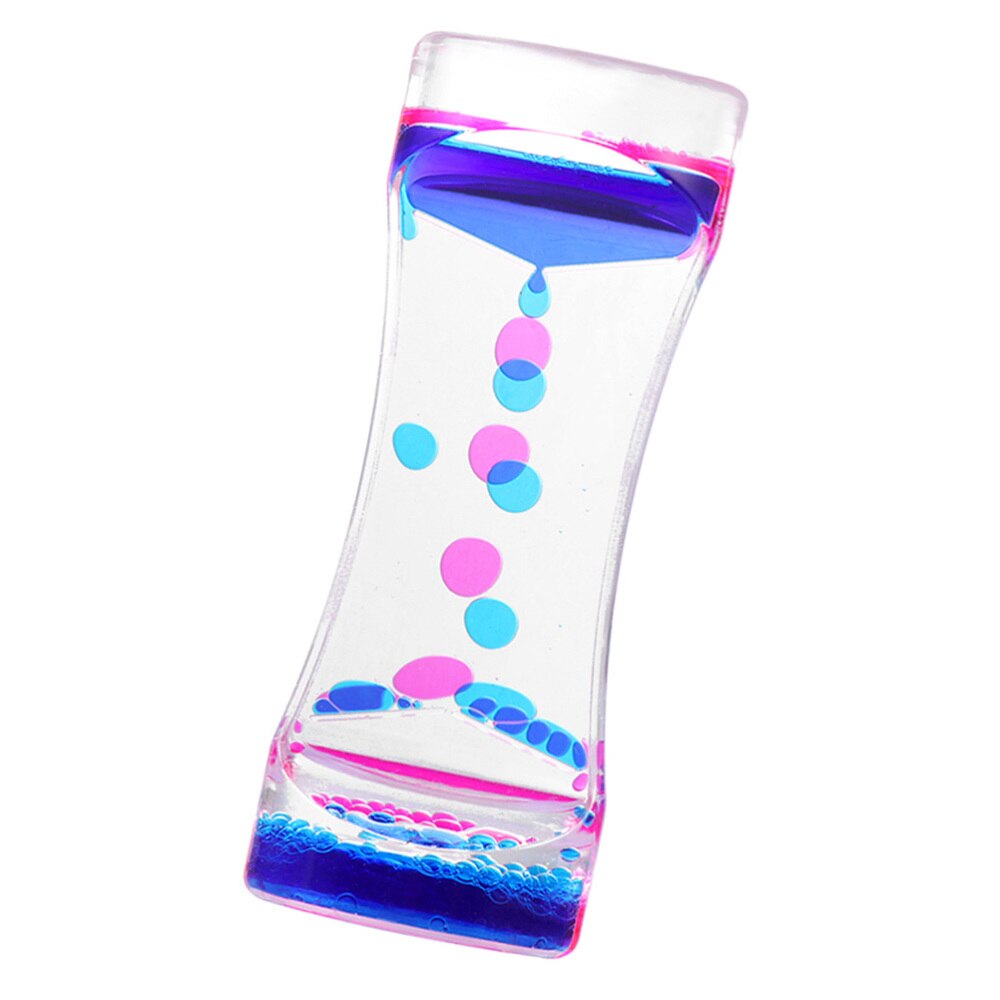 Kreative blasiert Tropfen Sanduhr Aktion Flüssigkeit Timer Schreibtisch Dekor Kunst Handwerk für Heimat: Blau Rosa
