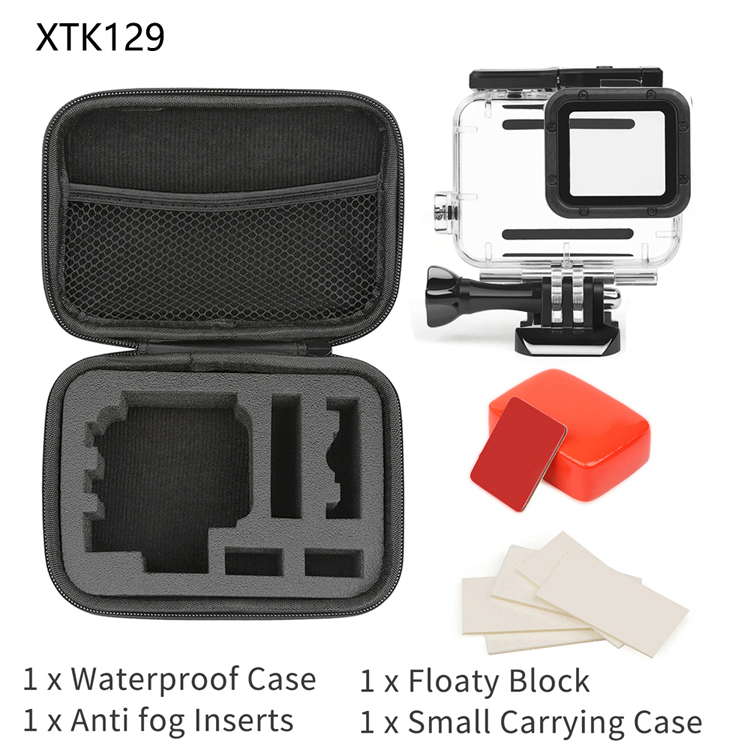 Shoot 45m vattentätt fodral för dykning för gopro hero 7 5 6 svart actionkamera undervattenshus fodralfäste för go pro 6 5 tillbehör: Xtk 129